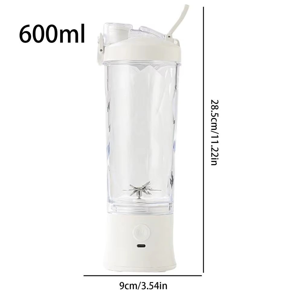 Portable Blender 600Ml Fruits Juicer Electric Detachable Multi-Use Blender Rechargeable for Gym Nutrition Meal Prep Dorm Camping