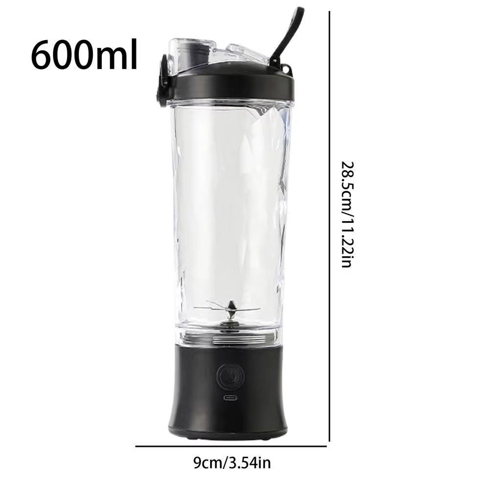 Portable Blender 600Ml Fruits Juicer Electric Detachable Multi-Use Blender Rechargeable for Gym Nutrition Meal Prep Dorm Camping