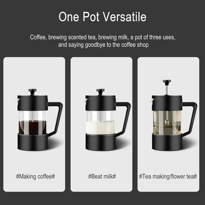 350Ml/600Ml French Press Pot Thickened High Borosilicate Glass Home French Press Pot Multi-Purpose Coffee Maker Kitchen Supplies