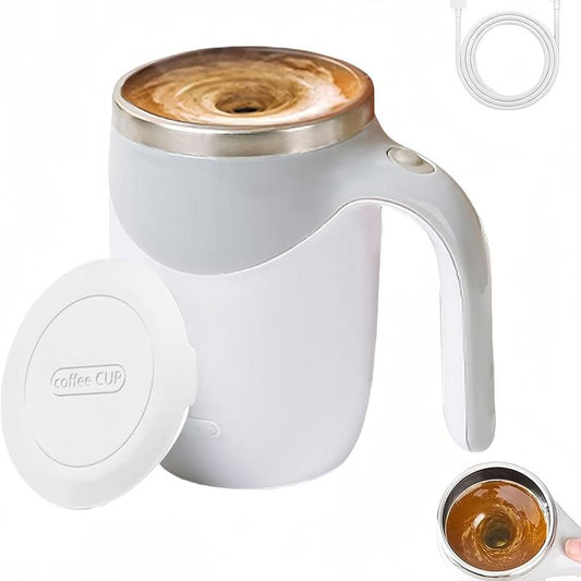 Upgrade Automatic Magnetic Stirring Cup, Self Stirring Coffe Mug, Rechargeable and Portable Electric Mixing Cup, Time-Saving Tools for Office, Stainless Steel Cup for Coffee,Milk,Tea
