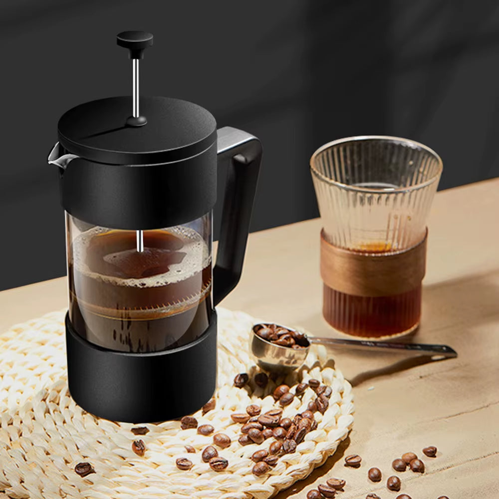 350Ml/600Ml French Press Pot Thickened High Borosilicate Glass Home French Press Pot Multi-Purpose Coffee Maker Kitchen Supplies