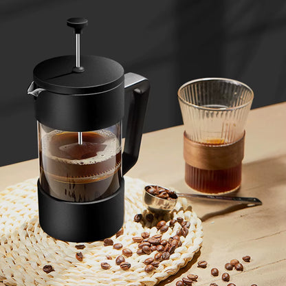 350Ml/600Ml French Press Pot Thickened High Borosilicate Glass Home French Press Pot Multi-Purpose Coffee Maker Kitchen Supplies
