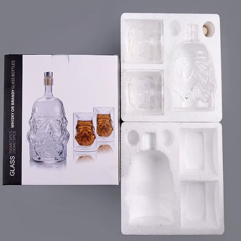 Wine Glass Set Storm Trooper Helmet Whiskey Decanter Whiskey Glass Cup Wine Glasses Accessories Creative Men Gift Bar Party Hot