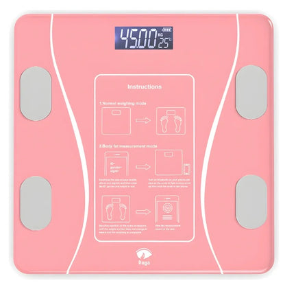 Báscula Electrónica Bluetooth Digital Inteligente Color Rosa